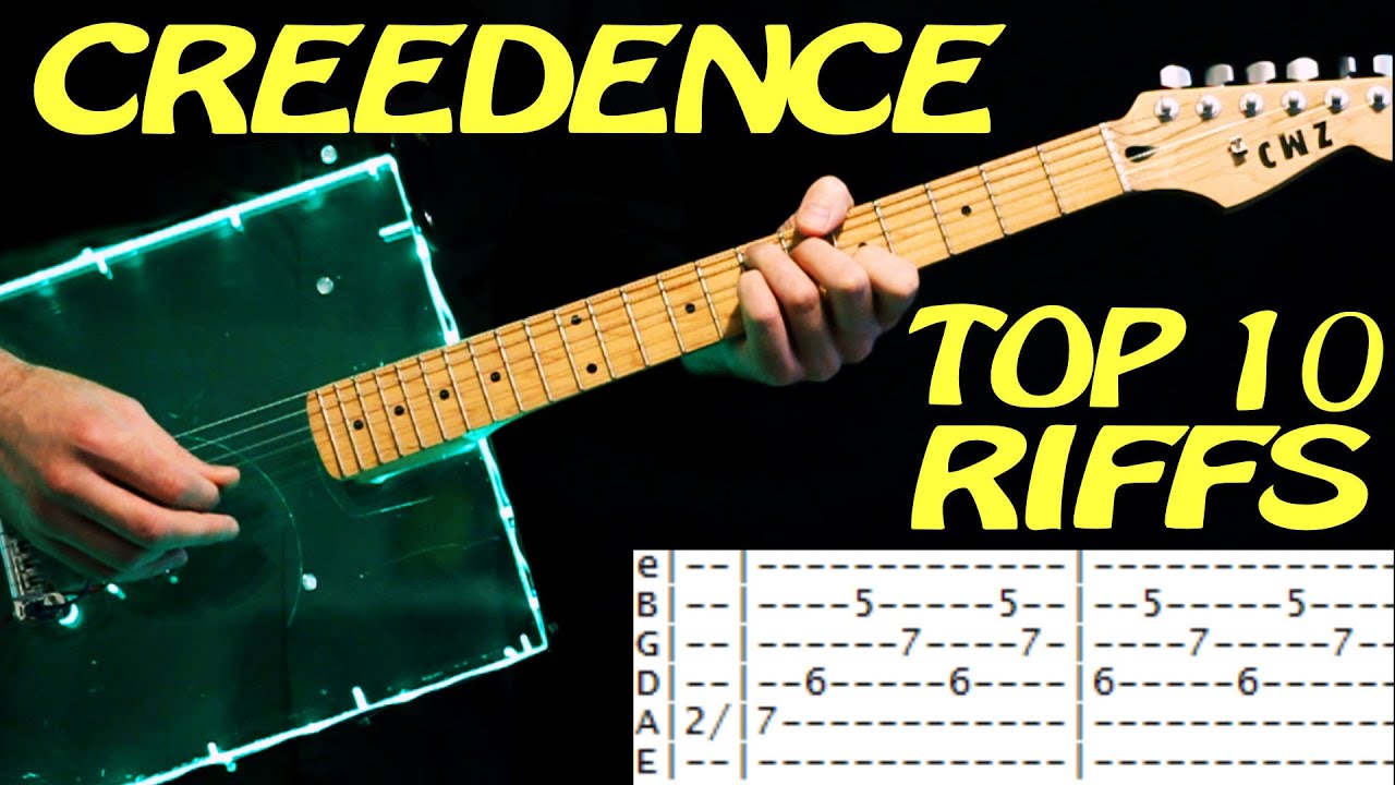 TOP 10 CCR Riffs & Guitar Tab / Guitar Lesson / Guitar Chords Creedence Clearwater Revival