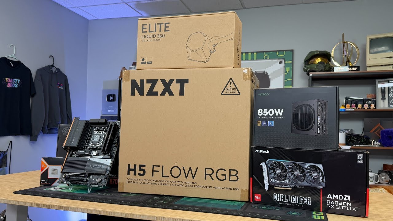Ryzen 7 9800X3D + RX 9070 XT Gaming PC - H5 Flow