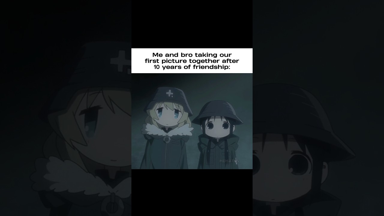 POV: Me and bro taking our first photo together #anime #relatable #fypシ゚viral