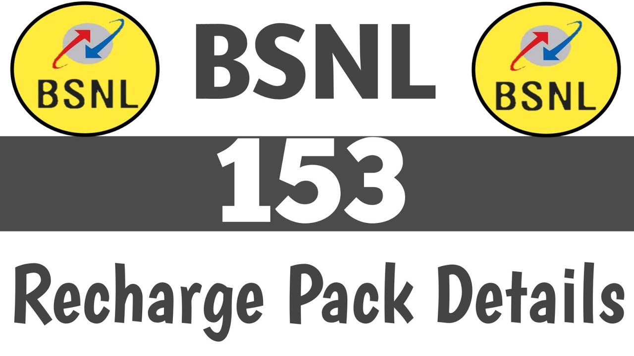 Bsnl 153 Recharge Plan Details // Bsnl 153 recharge Pack Details