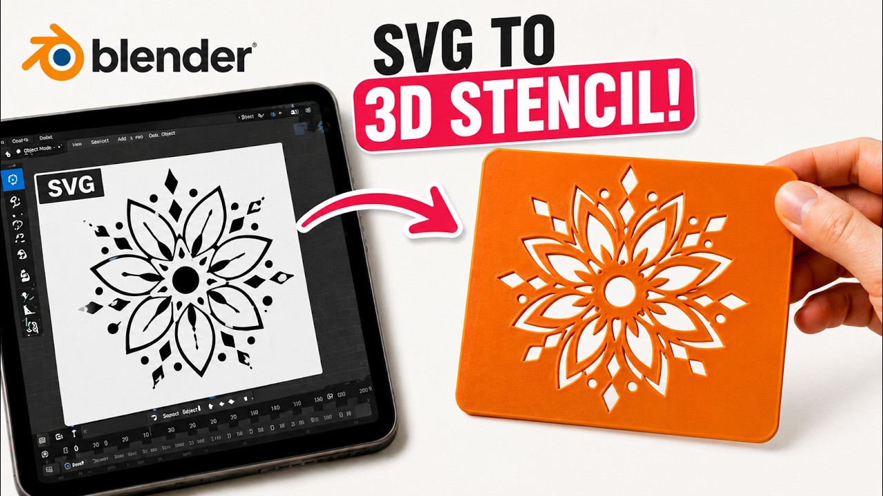How to Make a 3D Printable Stencil in Blender (SVG to STL Tutorial)