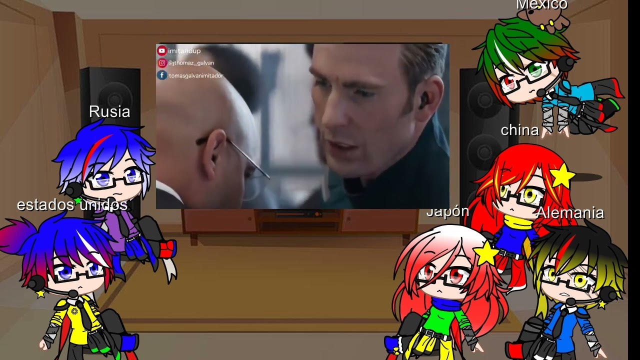 los countryhumans reaccionan a LOS CHISTES DEL CAPITAN AMÉRICA ✨✨✨