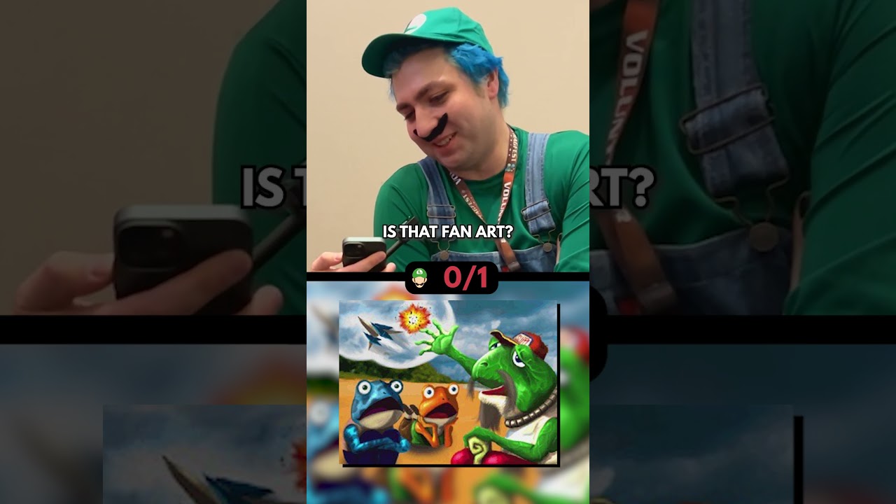 Nintendo Trivia Game Art VS Fan Art 3 (Zelda, Luigi, & Ness)