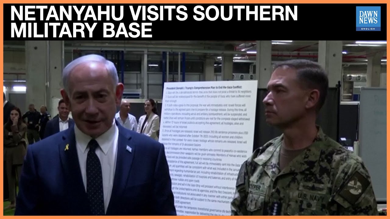 Netanyahu Visits Southern Israel Military Base, Vows to Disarm Hamas and Secure Gaza