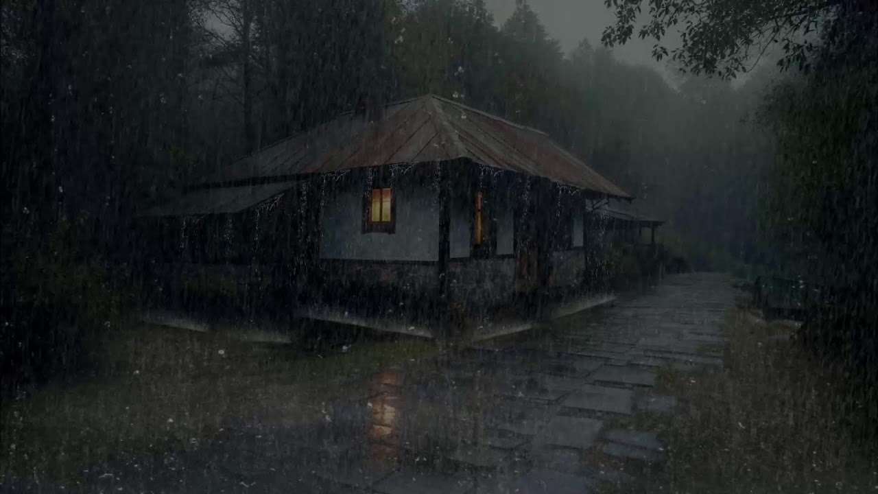 Paix du soir 🌧️ Sons de pluie dans la campagne pour repos et sérénité nocturne