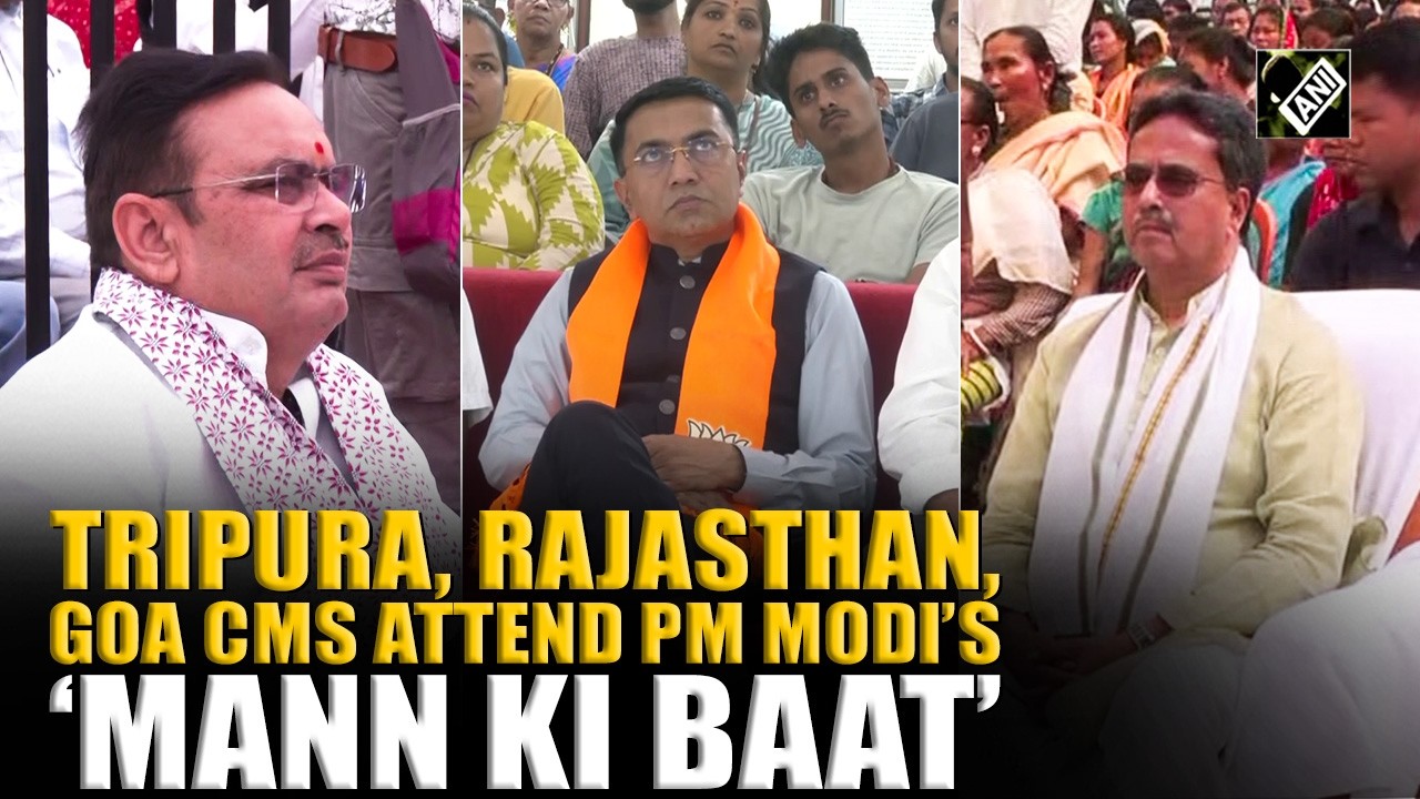 CM Manik Saha, CM Bhajanlal Sharma, CM Pramod Sawant attend PM Modi’s ‘Mann Ki Baat’