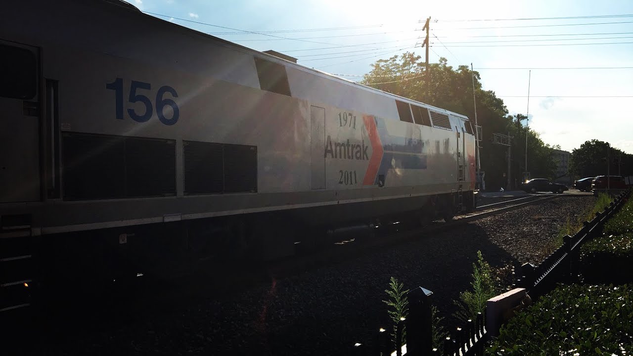 156 & All EMD 70's Consist. Amtrak Carolinian Train 79 and Norfolk Southern Train 349 in Durham, NC