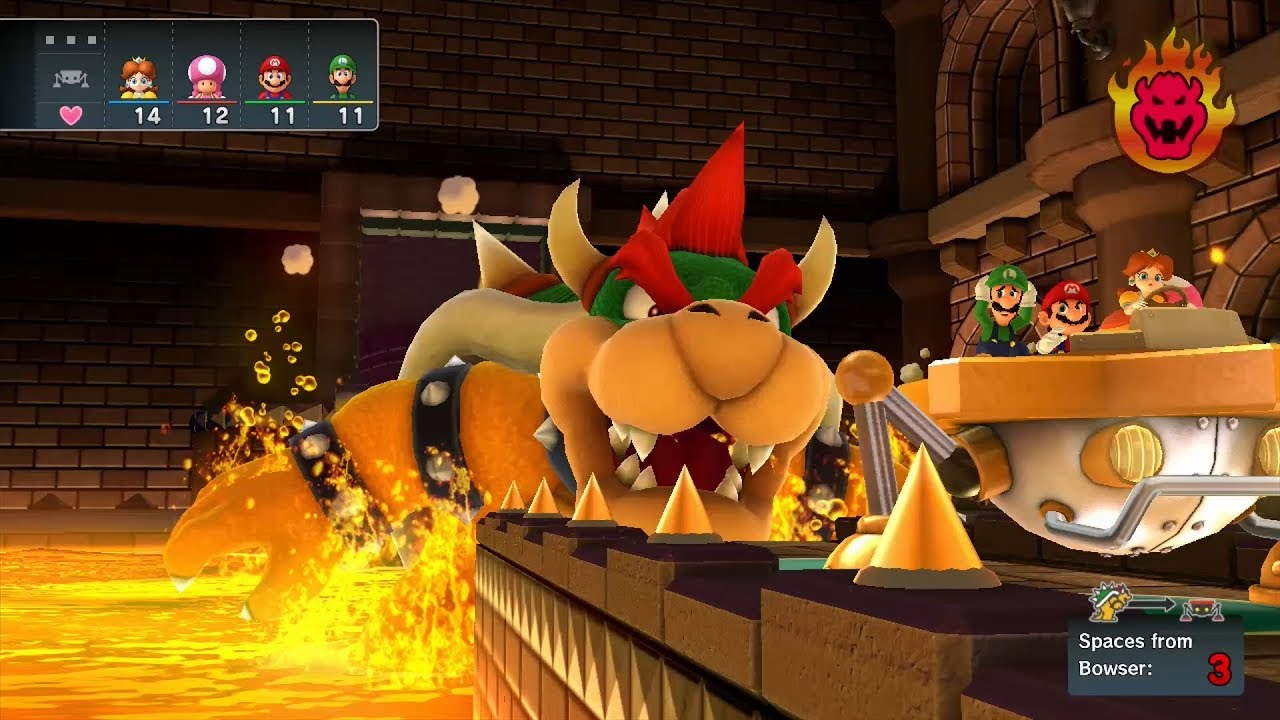 Mario Party 10 Bowser Party #277 Daisy, Toadette, Mario, Luigi Chaos Castle Master Difficulty