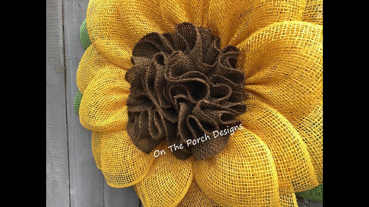 How To Make A Ruffled Burlap Flower Center using a 