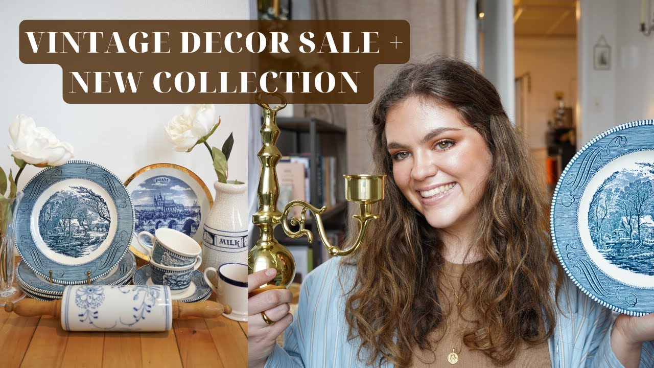 VINTAGE decor SALE + NEW blue and white collection | VT VLOGS