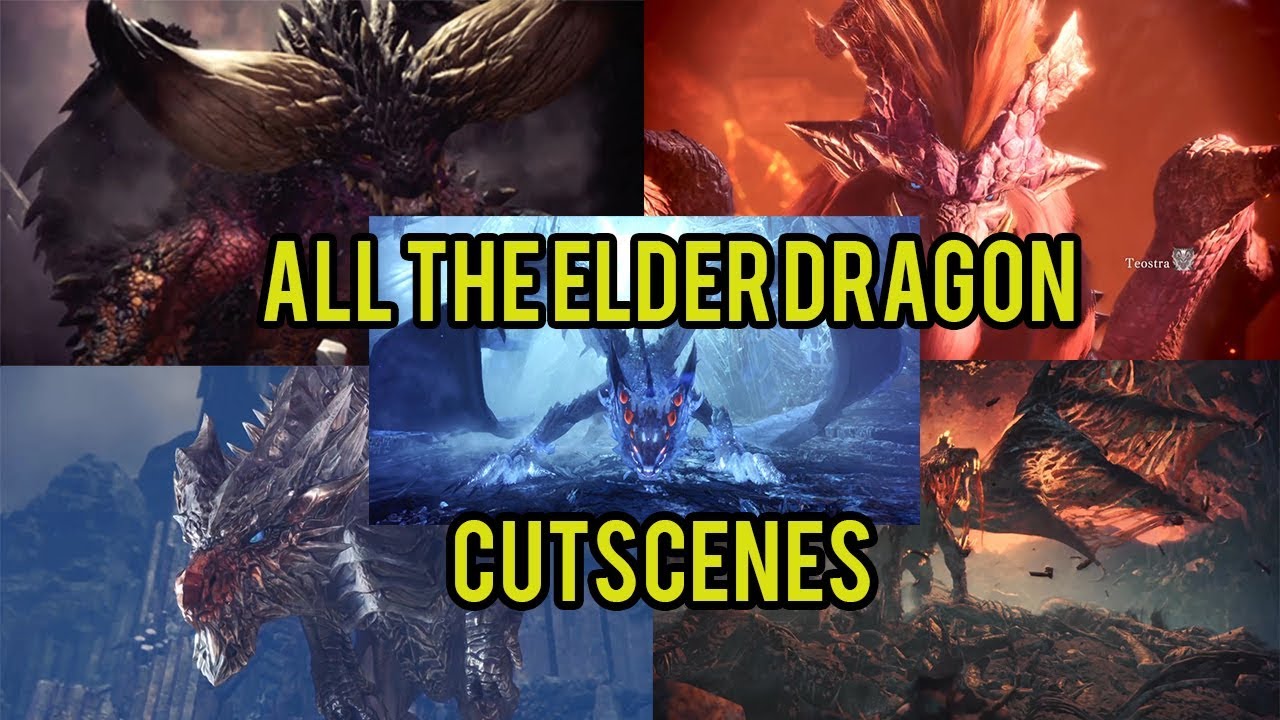Monster Hunter World | All The Elder Dragon Cutscenes