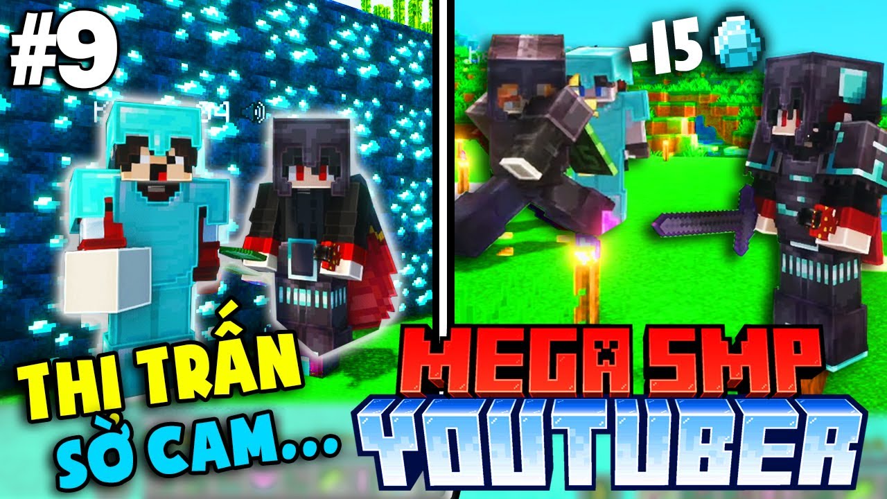 Mình Chia Kim Cương Cho Mọi Người Nhưng Bị Gọi Là "Thị Trấn Scam" | KiraMC Minecraft MEGA SMP Tập 9