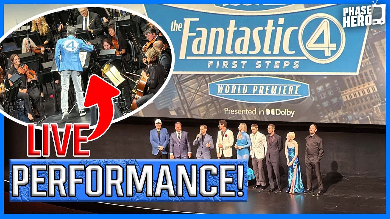 Fantastic Four World Premiere Intro & Live Performance (Michael Giacchino 2025 Theme Song)