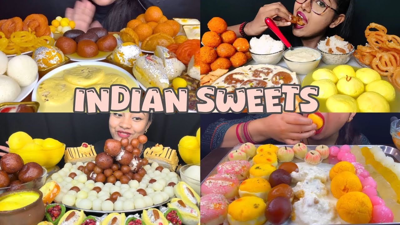 Ultimate Indian Sweets Mukbang Compilation|ASMR 2x Speed Eating show