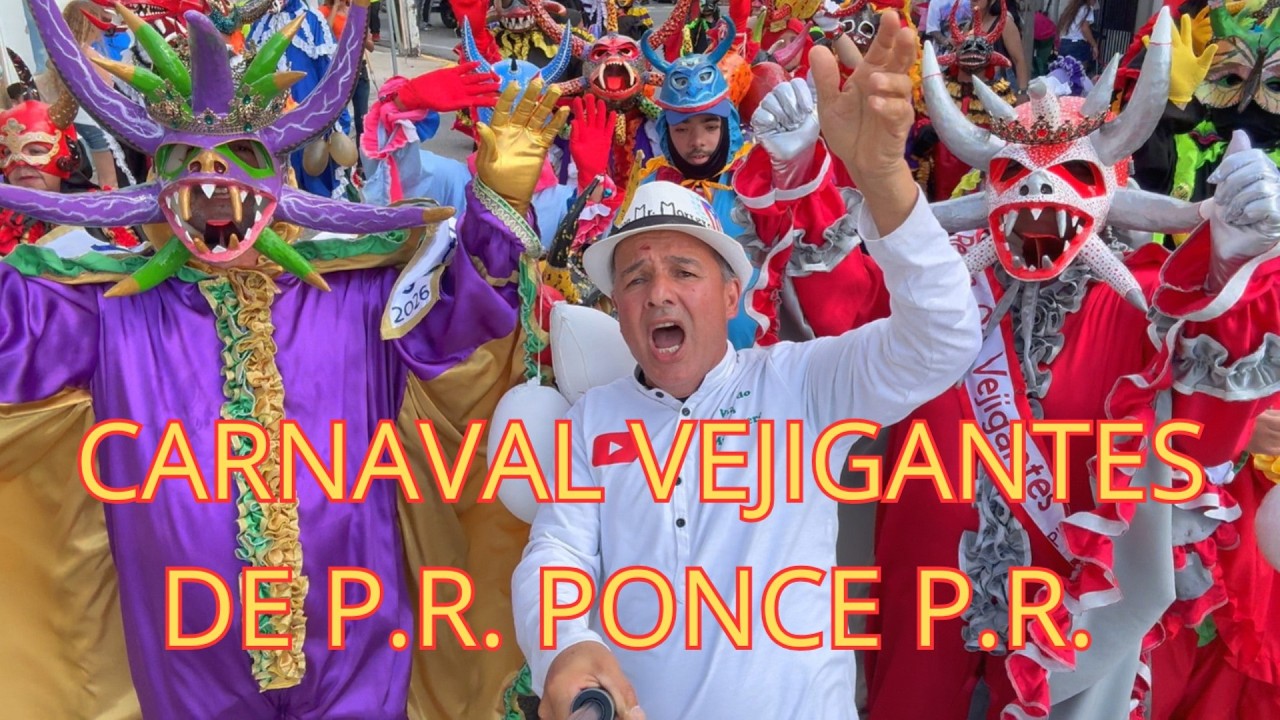 Carnaval de  Vejigantes en  Ponce 🇵🇷  Playa  Ponce  Ilena de  música , carrozas  y tradición