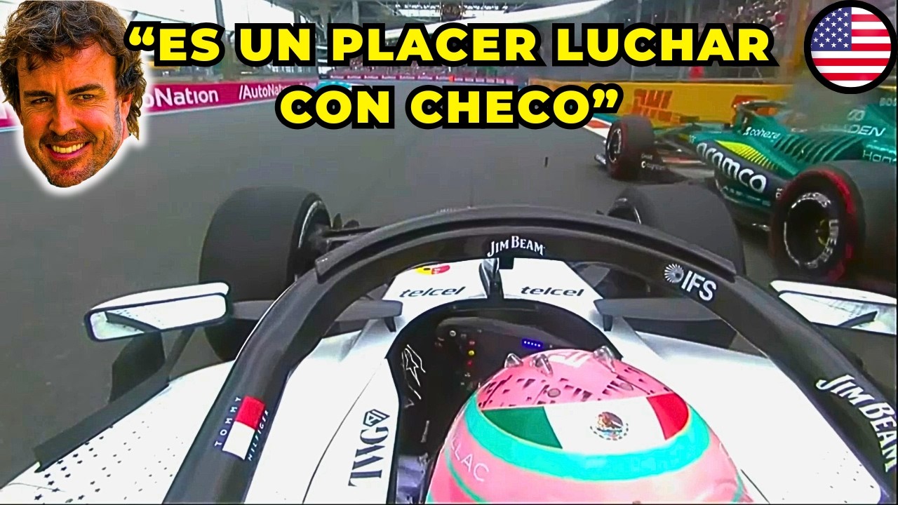 La INCREIBLE Batalla Completa Entre CHECO P&Eacute;REZ y FERNANDO ALONSO | Gran Premio Miami 2026