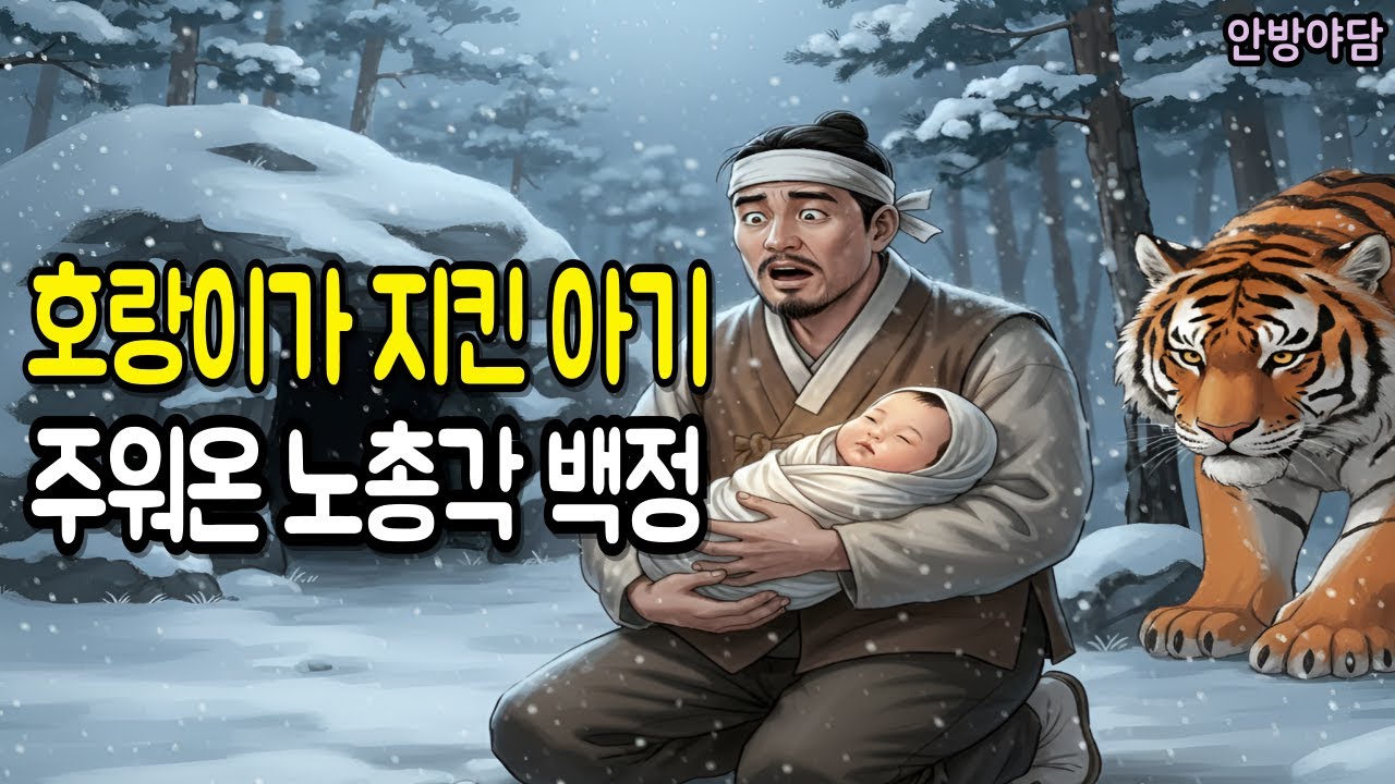 눈속에서 호랑이가 지킨 아기, 백정이 주워 키운 천재 |야담 |민담|수면 오디오북| 옛날이야기|전설