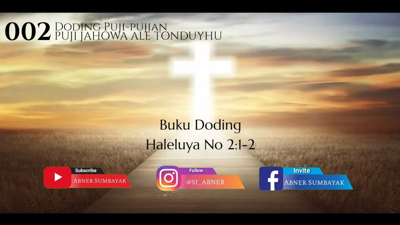 Buku Doding Haleluya No 2:1-2 | PUJI JAHOWA ALE TONDUYHU | Panduan Bernyanyi