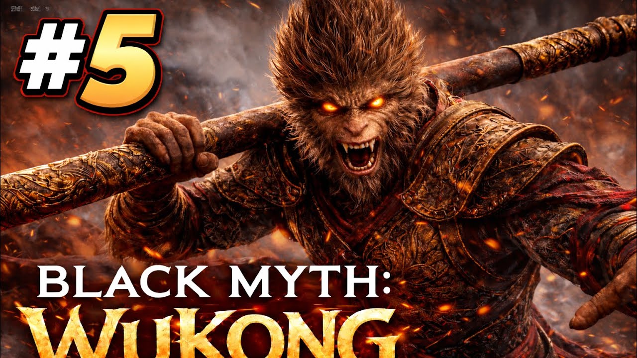 Lets Play Black Myth Wukong Part 5 The Destined One Vs. Black Bear Guai Boss Fight