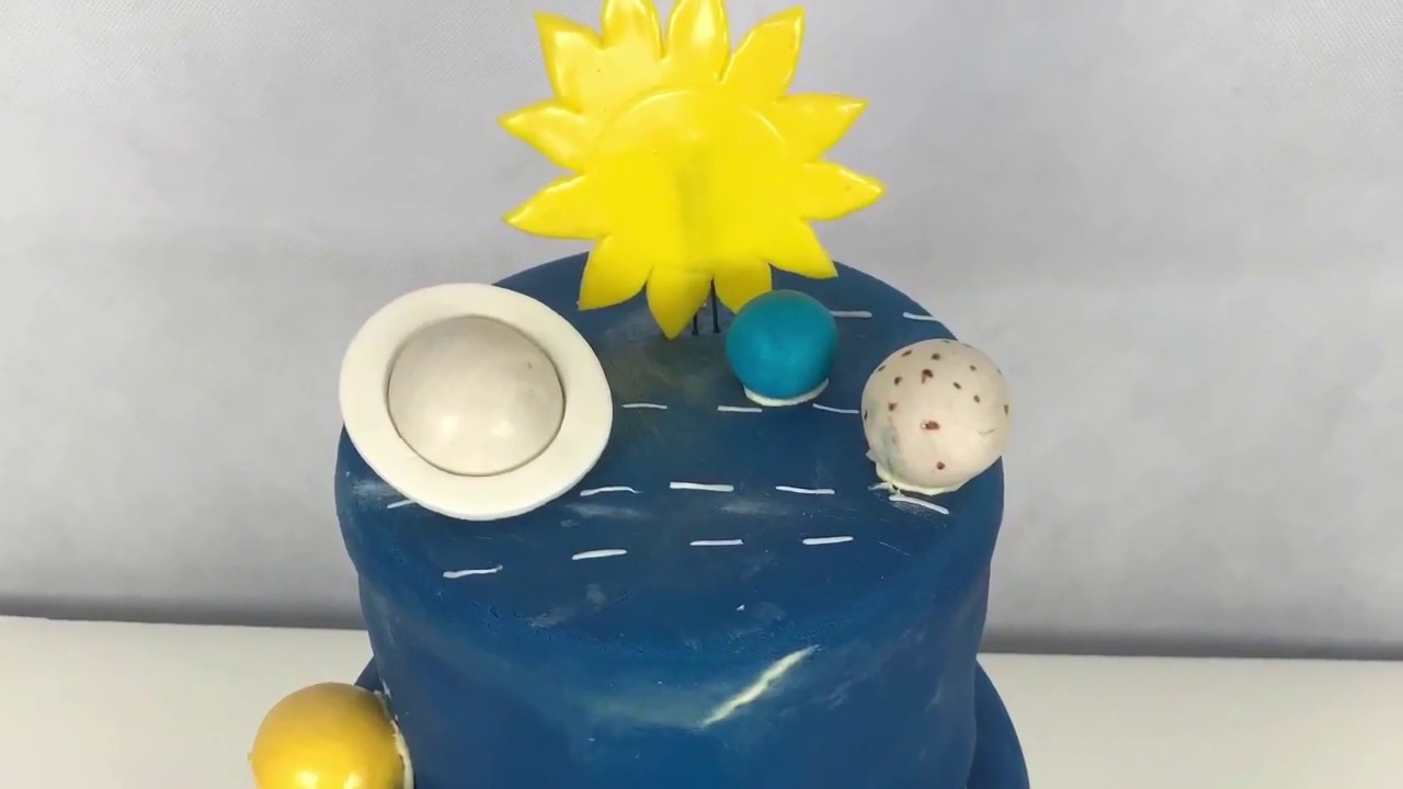 Galaxy Solar System Cake Tutorial / Galaksija Solena Torta Od Fondana / Decija Torta