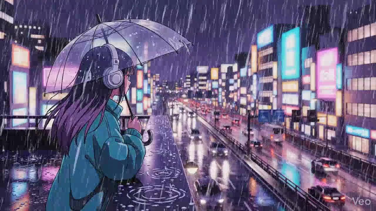 Neon City Rain 🌧️ Lofi Beats for Relaxing Nights