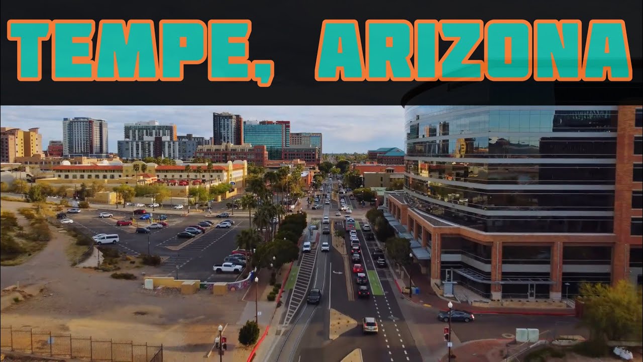 Downtown Tempe, Arizona | Drone Tour | Centro De Tempe Arizona | City Of Phoenix Arizona - USA 🇺🇸