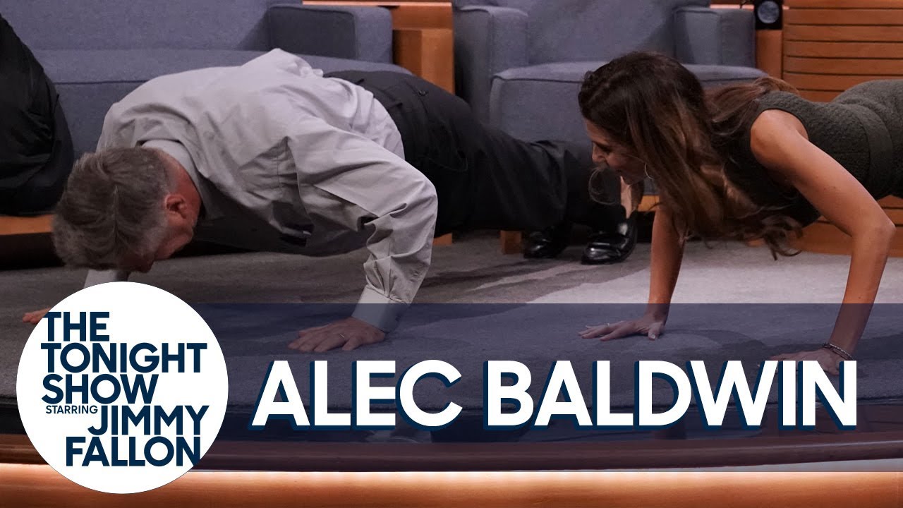 Alec Baldwin Challenges His Wife to a Push-Up Contest