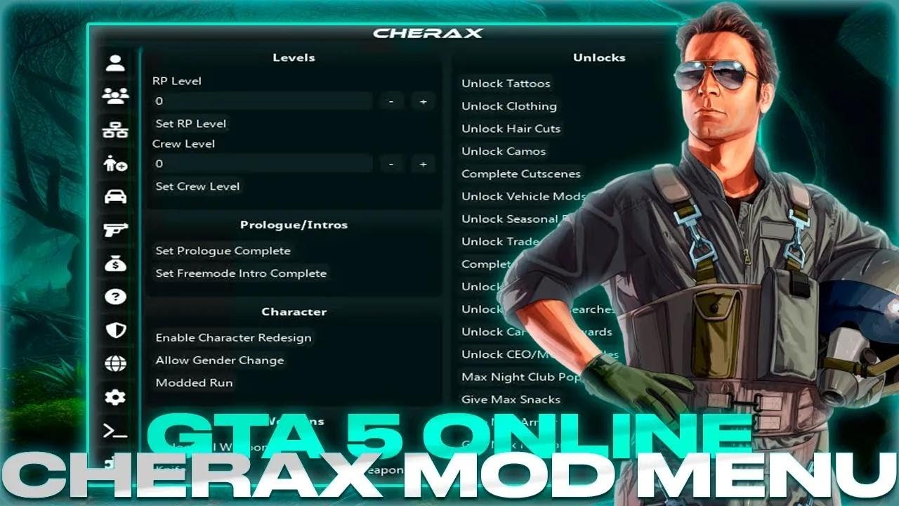 [ShowCase] Cherax Mod Menu - Gta 5 Online / Divine Hacks For GtaV / Many Functions / FREE [2025]