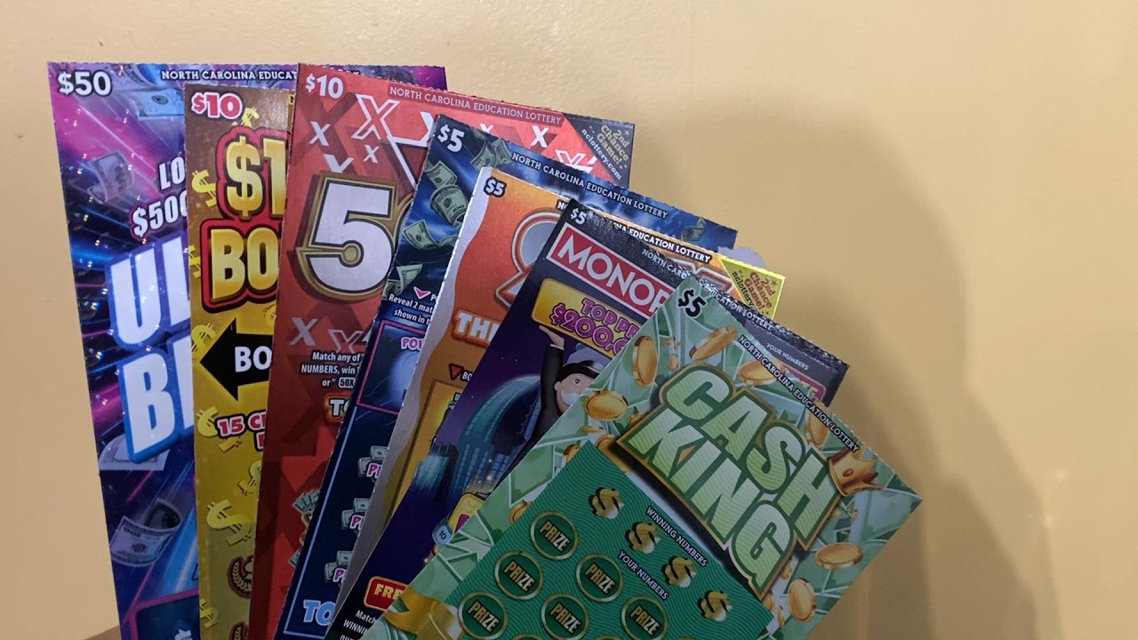 Scratching a super fun mix of North Carilina lottery tickets
