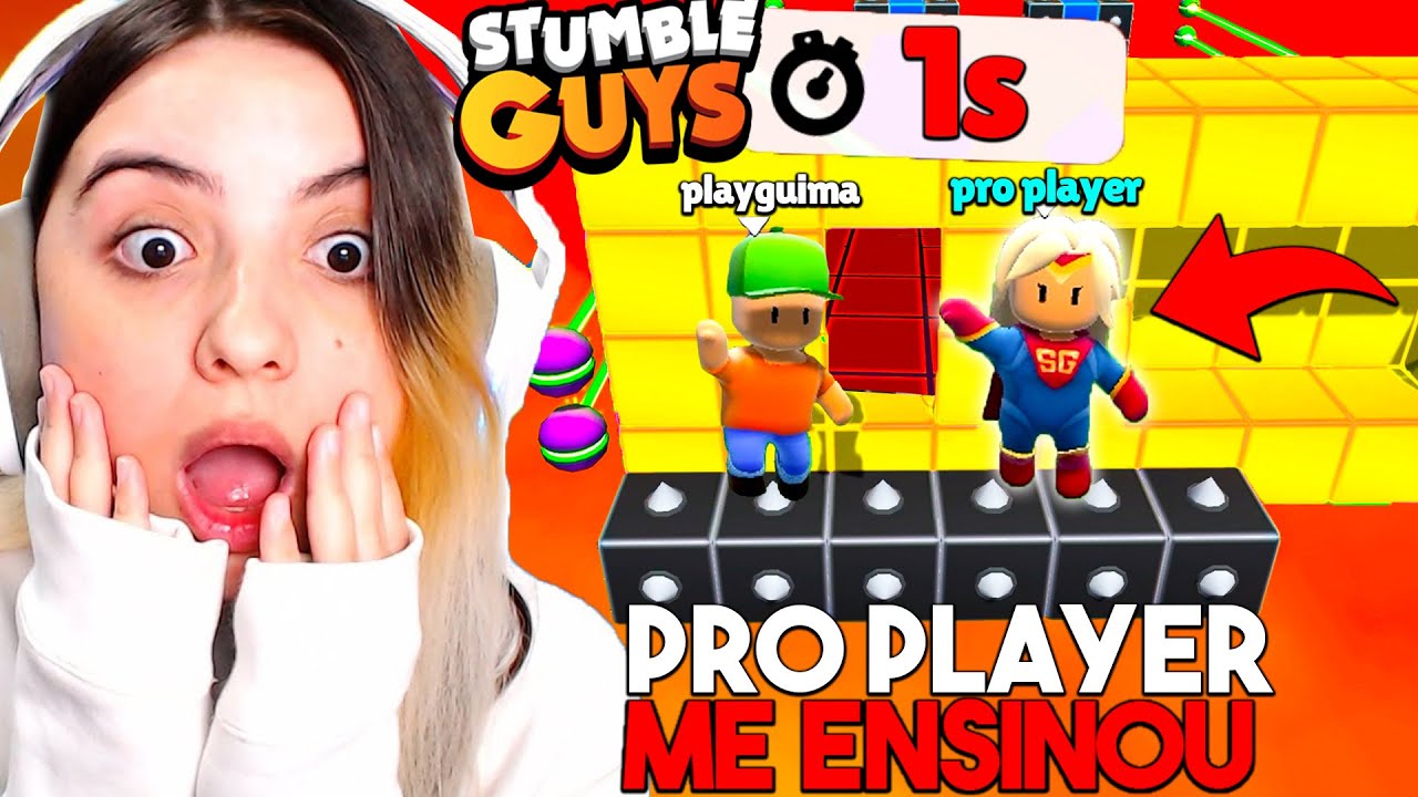 CHAMEI uma PRO PLAYER pra me AJUDAR a ZERAR BLOCKDASH LENDÁRIO no STUMBLE GUYS e ACONTECEU ISSO...
