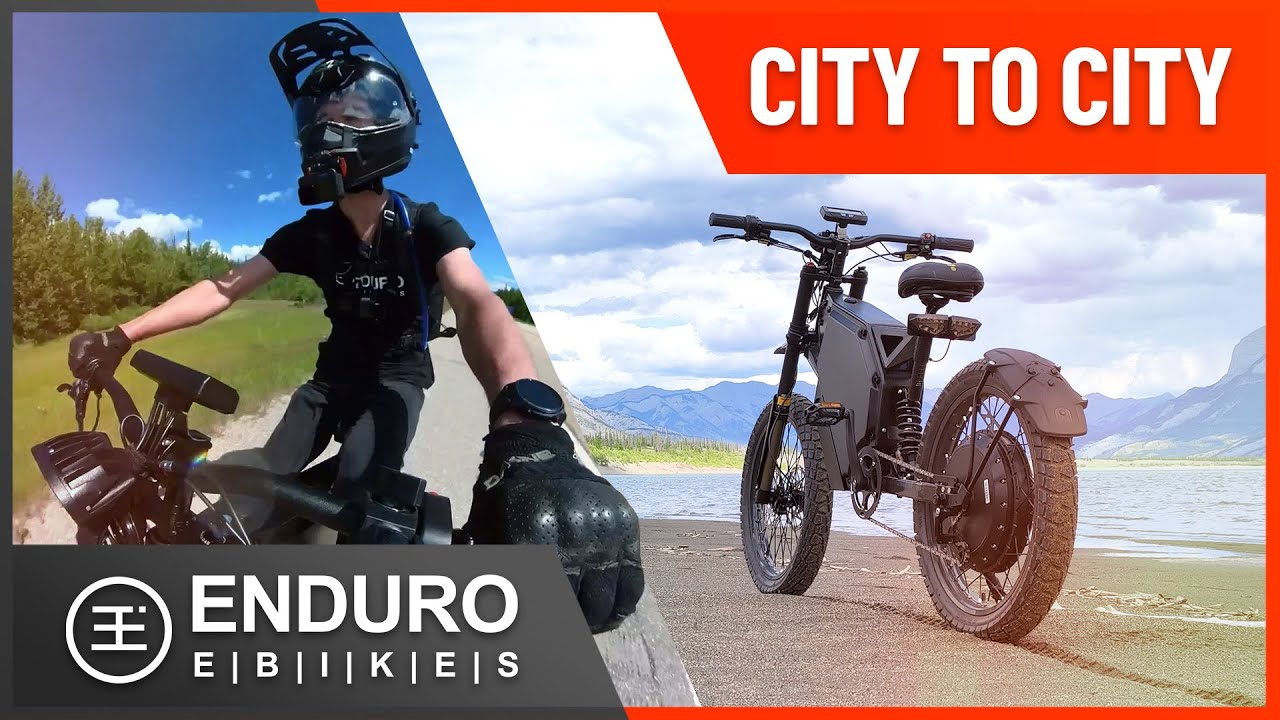 12000W Matte Black E-Bike Ride🚴‍♂️💨| 100km Ride to Jasper National Park | Enduro E-Bikes Canada