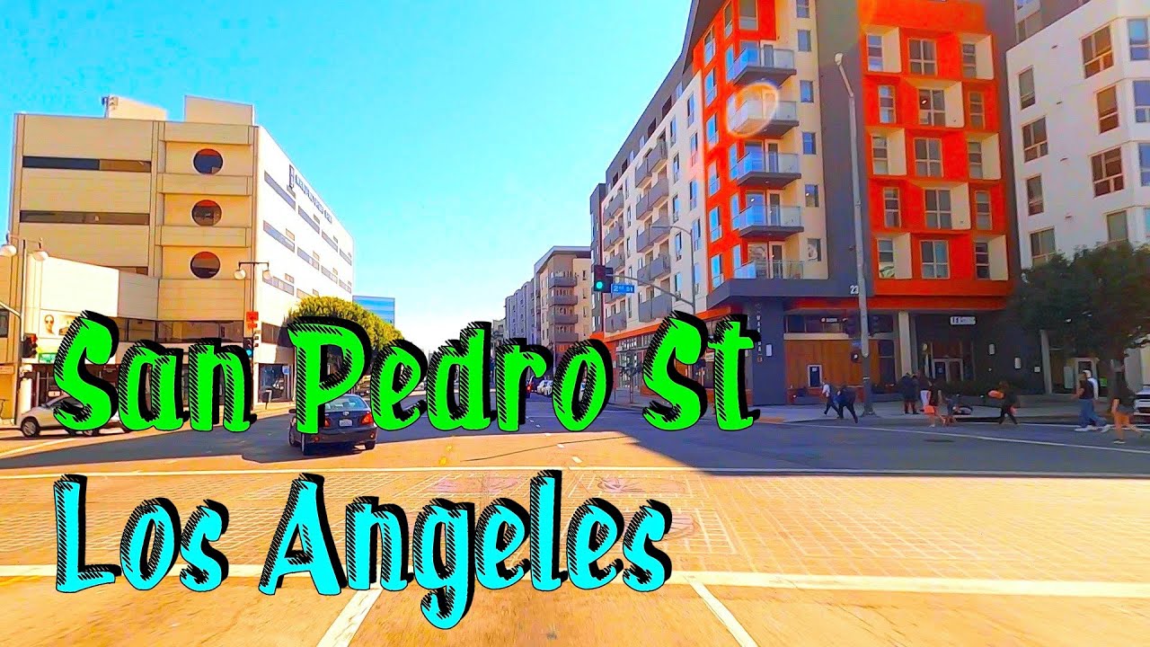San Pedro Street, Little Tokyo in Downtown LA to Gardena! Los Angeles Street Drive Tours. HD