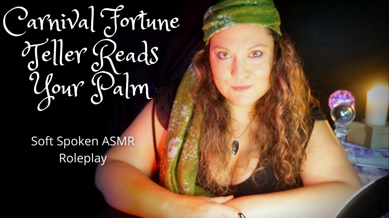 ASMR — Карнавальная гадалка гадает по вашей ладони (тихая речь)