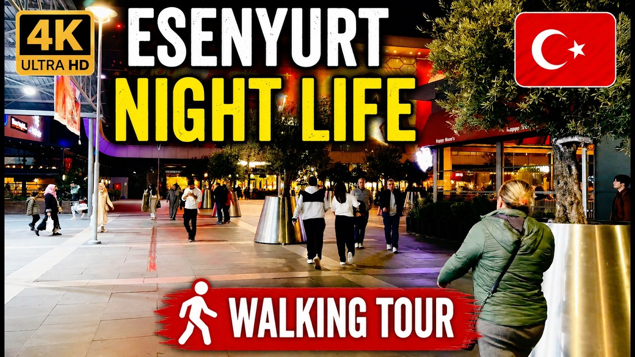 Istanbul, Turkey | Esenyurt night life 4k walking tour 2026