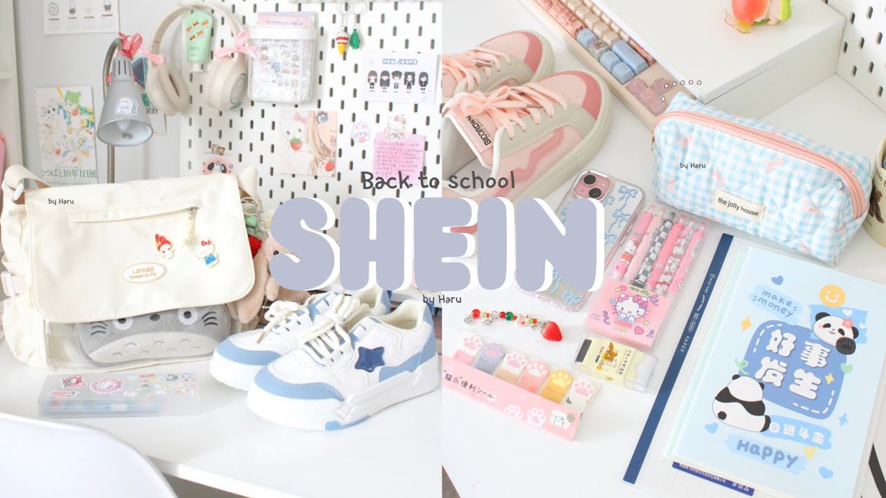 تجهيزات الدراسة 🏫 |مشتريات الدراسة من شي ان 📦•و شيك بوينت🎀!
