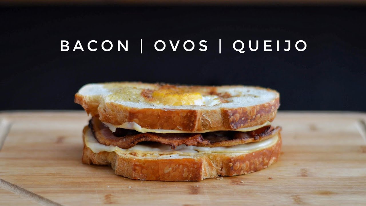 Bacon com Ovo e Provolone Receita de Sandu&iacute;che
