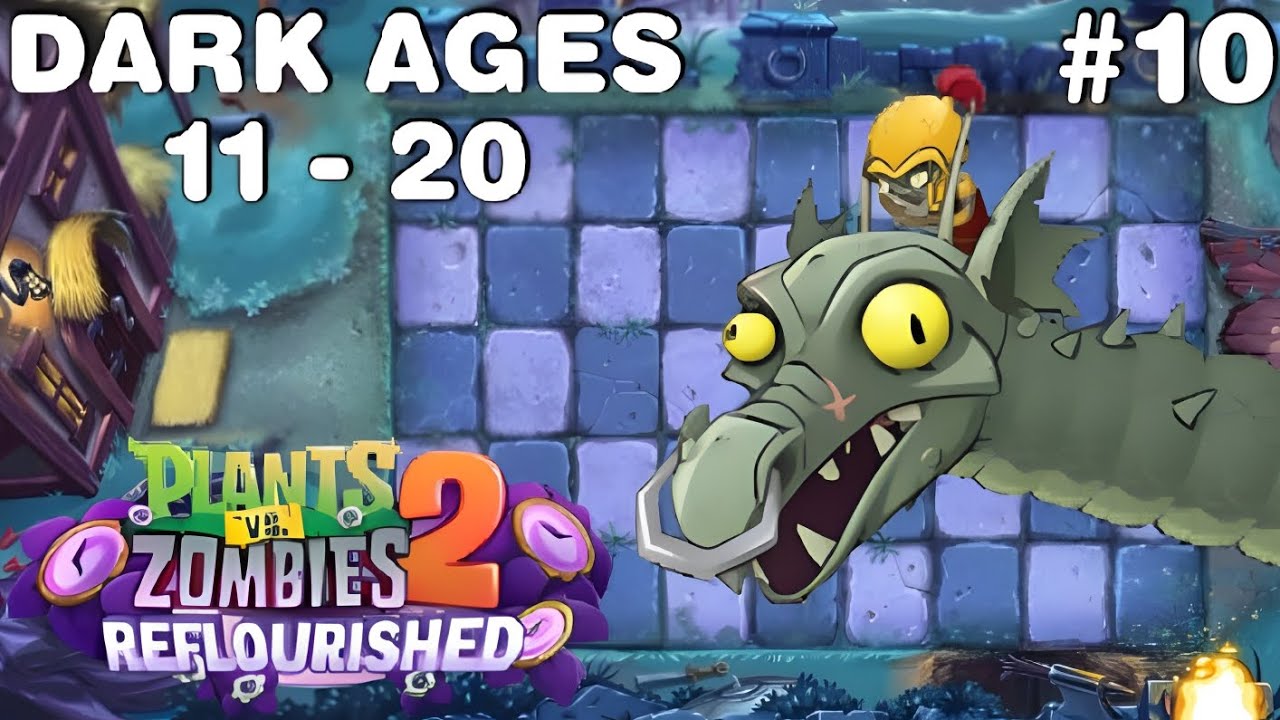 SPEEDRUN MENGALAHKAN ZOMBOSS DARK DRAGON!! | Pvz2 Mod Reflourished Gameplay No Commentary Part 10 