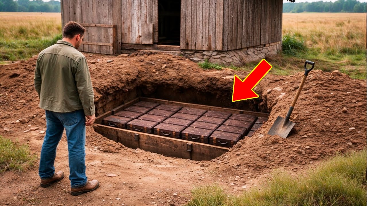 A man found dozens of suitcases under his grandfather’s farm and immediately called police