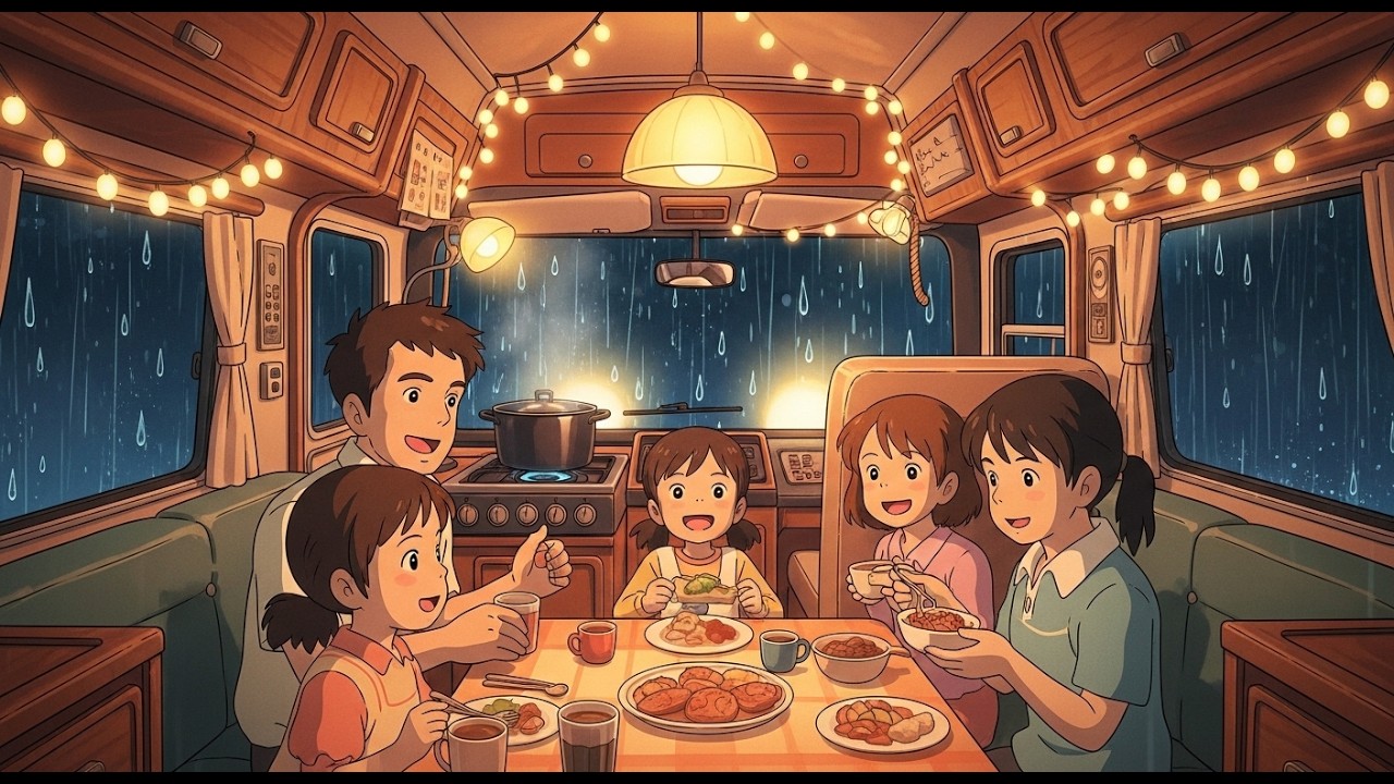 Lanterns Along the River  Ghibli-Style Video