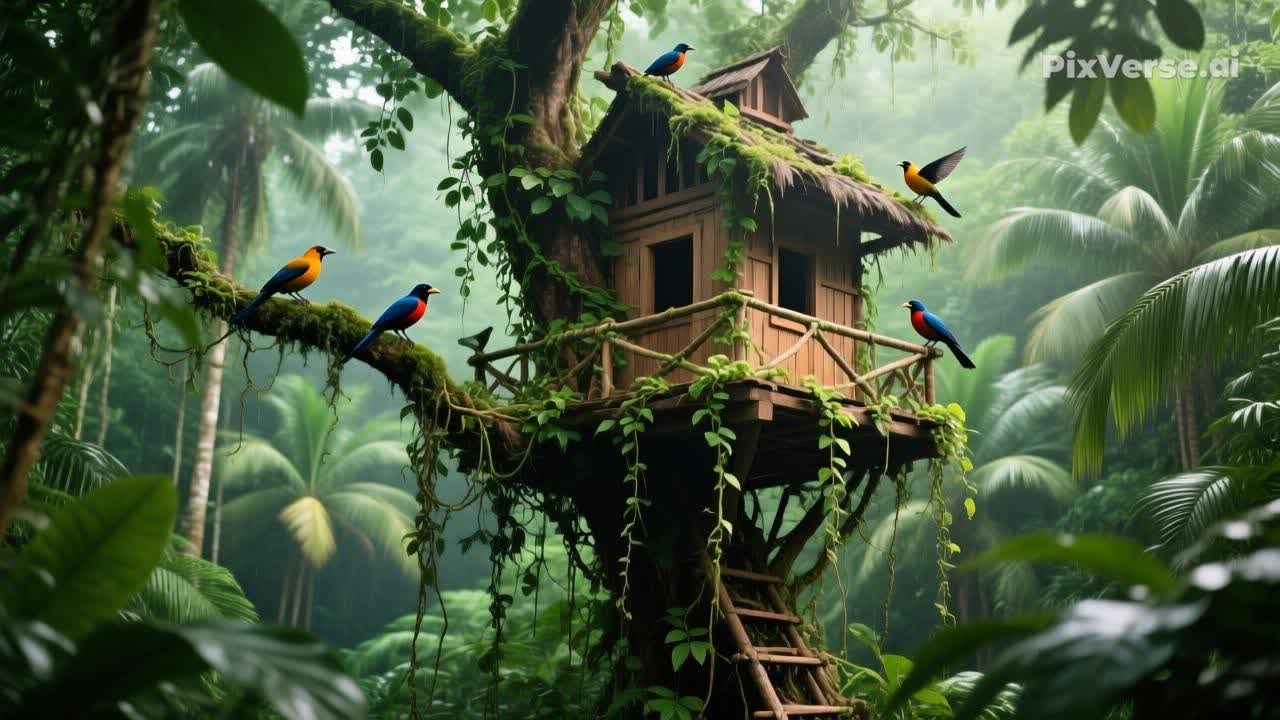 Jungle Calm — Thunderstorm Ambience for Deep Sleep 🌴3H
