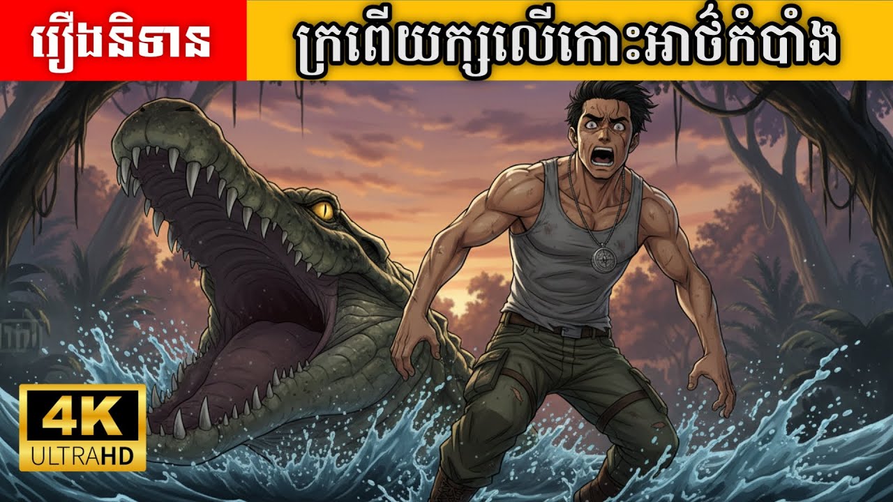 រឿងនិទាន ក្រពើយក្សលើកោះអាថ៌កំបាំង​​ | Khmer fairy tales
