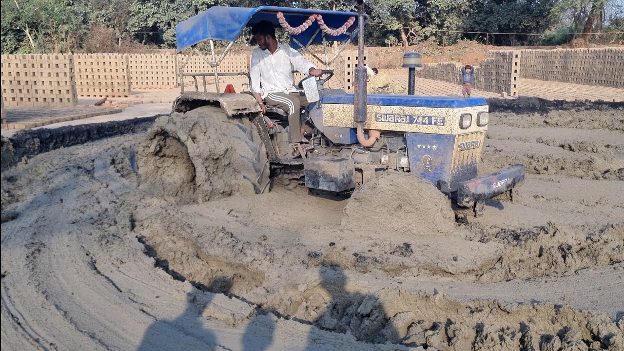 swaraj 744 4wd power testing 😮