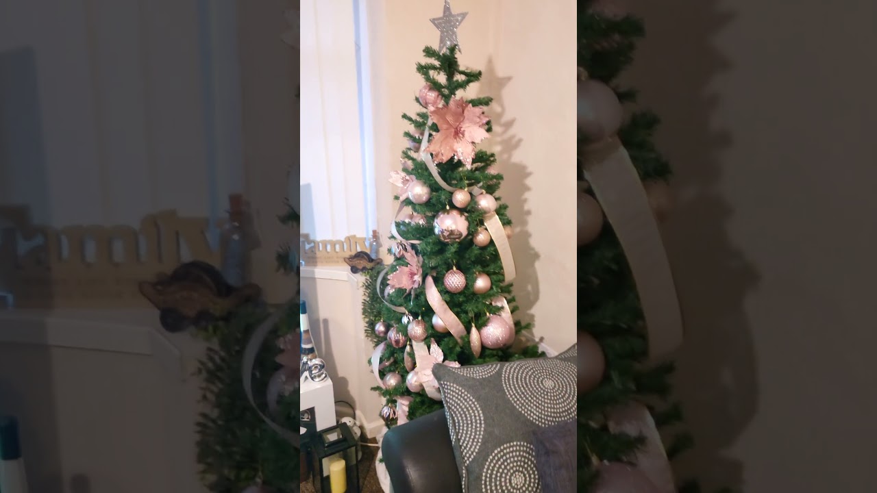 Blush pink Christmas tree on a budget