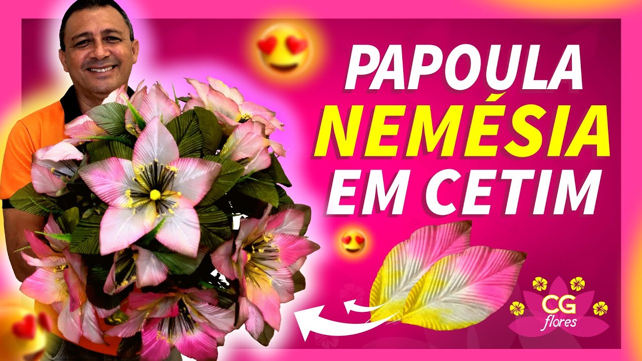 ARRANJO COM A PAPOULA NEMÉSIA EM CETIM | PASSO A PASSO