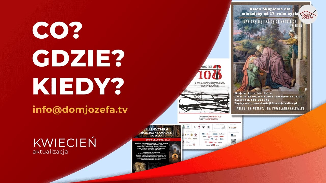 CO? GDZIE? KIEDY? w Diecezji Kaliskiej (kwiecień aktualizacja)
