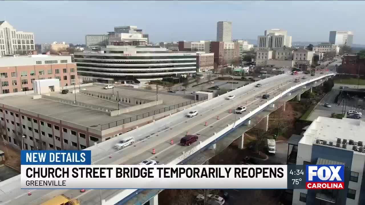 Greenville's Church Street bridge temporarily reopens