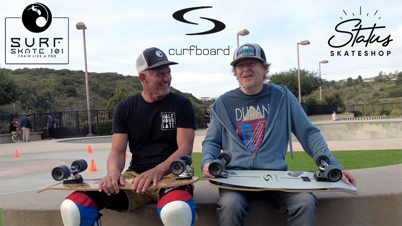 Curfboard Surfskate on flat and in the bowl with Surfing Coach Lorenzo from Surf Skate 101