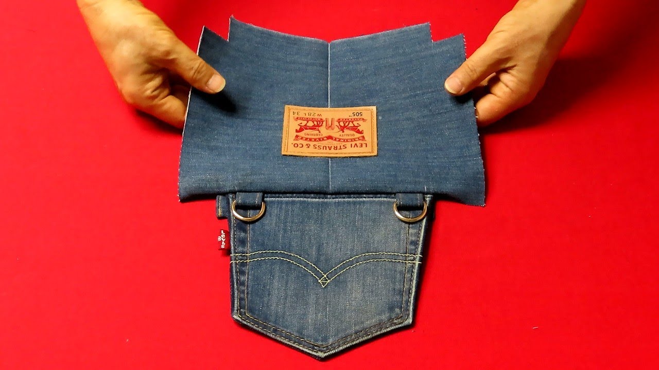 DIY안입는 청바지로 "백포켓 크로스백" 만드는 방법!/cute "back pocket cross bag"/made of old jeans