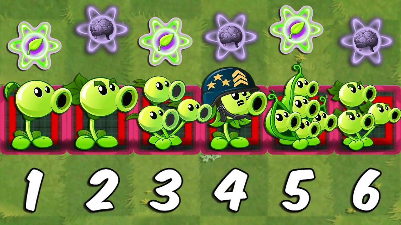 Every PEASHOOTER & New Plant Level 1 vs Jurassic Gargantuar Zombie - PvZ 2 Challenge