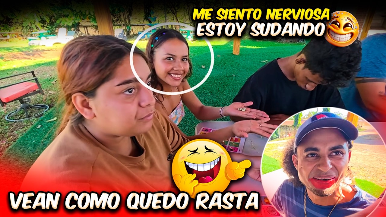 Vean que feo le agarró a Esmeralda por jugar loteria. Rasta se durmió y le tocó castigo.